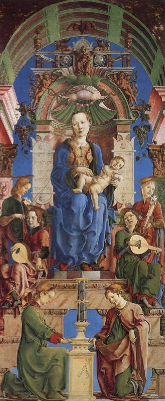  The Virgin and Child Enthroned with Angels Making Music